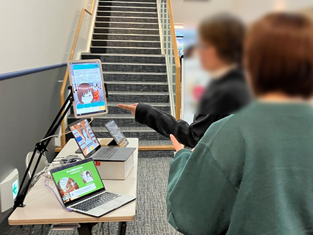 AI司書「SHIORIちゃん」体験ブース